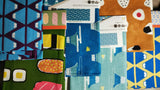 Japan-theme hand towels: Mt. Fuji.  Sushi. Onigiri.     100% cotton.    Set of Five for one low price.