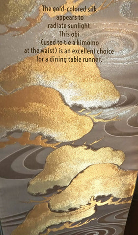 Silk Kimono obi sash for wearing or for dining table runner