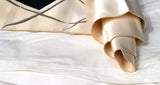 Blue on White Silk Japanese Kimono "obi" sash for wearing, dining table runner, or wall decoration